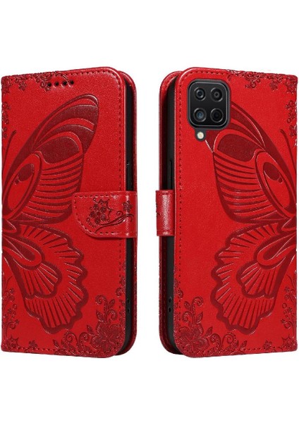Samsung Galaxy A12 5g Için Flip Case Kredi Kartı ile Ayrılabilir El Kayışı (Yurt Dışından)