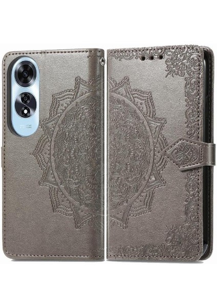 Oppo A60 4g Için Flip Case Basit Iş Zarif Desen Darbeye (Yurt Dışından)