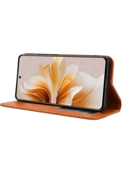 Oppo A3 Pro 5g Cüzdan Manyetik Kapatma Pu Deri Için Kılıf (Yurt Dışından)