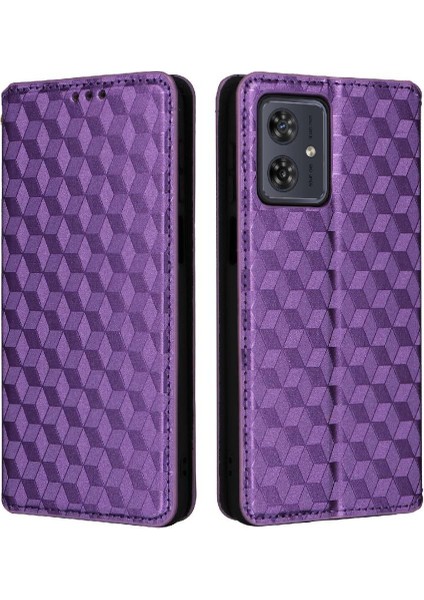 Motorola Moto G54 5g Pu Deri Kart Yuvaları Tutucu Manyetik 3D (Yurt Dışından)