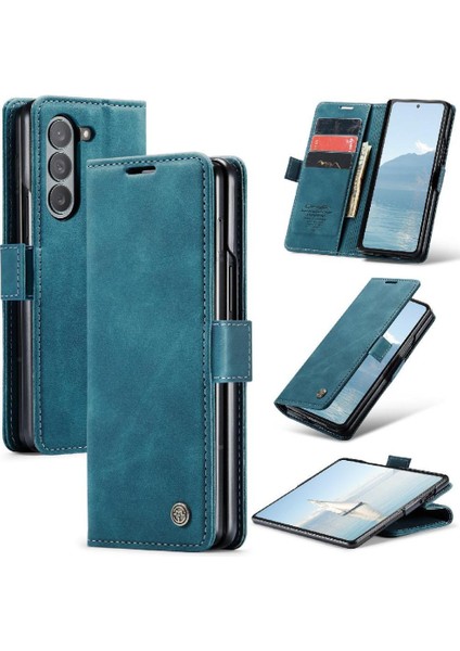 YH Market Samsung Galaxy Z Için Flip Case Fold 6 5g Kılıf Kart Yuvası Kickstand Manyetik (Yurt Dışından)