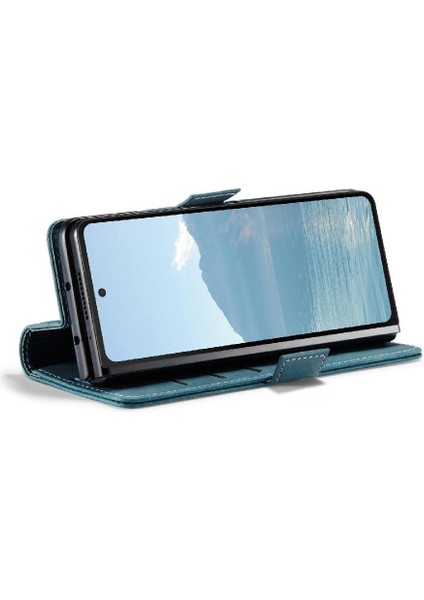 YH Market Samsung Galaxy Z Için Flip Case Fold 6 5g Kılıf Kart Yuvası Kickstand Manyetik (Yurt Dışından)