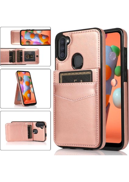 Kredi Premium Deri Manyetik ile Samsung Galaxy A11 ile Uyumlu (Yurt Dışından)
