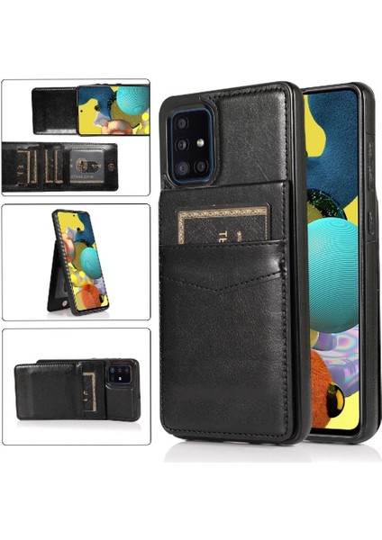 Samsung Galaxy A51 4g Kart Tutucu Premium Deri Toka ile Uyumlu (Yurt Dışından)