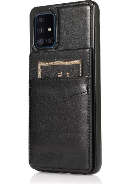 Samsung Galaxy A51 4g Kart Tutucu Premium Deri Toka ile Uyumlu (Yurt Dışından)