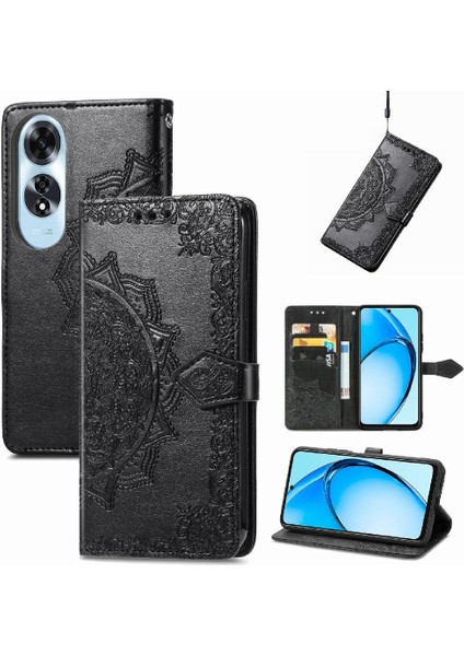 Oppo A60 4g Için Flip Case Basit Iş Zarif Desen Darbeye (Yurt Dışından)