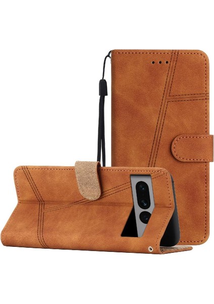 Google Piksel 7 Pro Için Flip Case Tam Koruma Cüzdan Pu Deri Kart (Yurt Dışından)