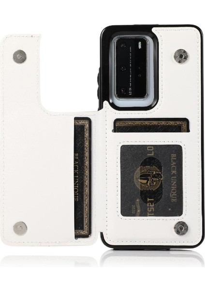 Huawei P40 Kart Yuvaları Için Cüzdan Durumda Çift Manyetik Toka Kickstand Pu (Yurt Dışından) fiyatları