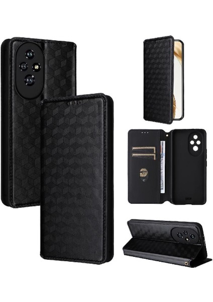 Onur Için Flip Case 200 5g Kart Yuvaları Tutucu Cüzdan Pu Deri 3D (Yurt Dışından)