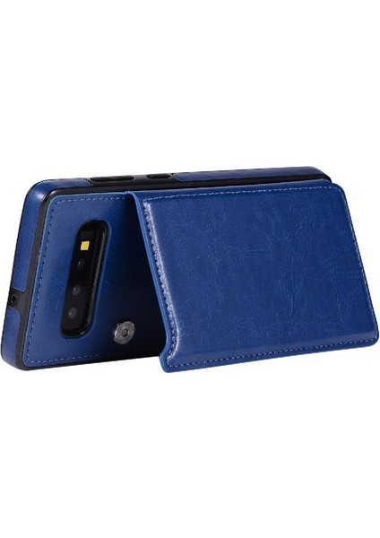 Samsung Galaxy S10 Kart Yuvaları Için Cüzdan Durumda Çift Manyetik Toka ile (Yurt Dışından) modelleri