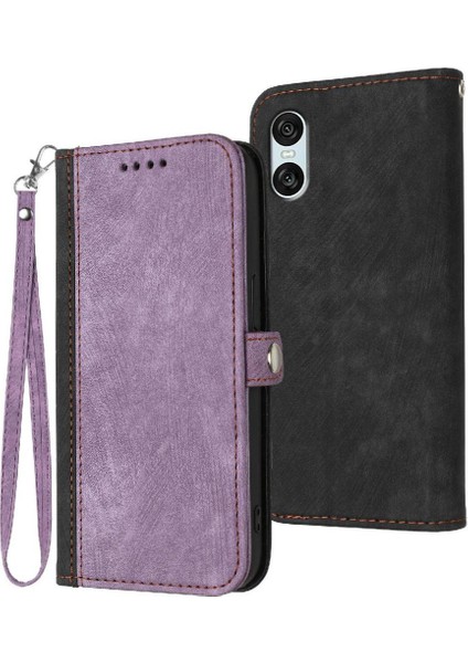 Kart Yuvası Standı ile Sony Xperia 10 Vı Için Kılıf Pu Deri Manyetik Cüzdan (Yurt Dışından)