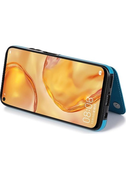 Huawei P40 Lite Desen Çiçek Kabartmalı Için Kart Tutucu Kılıf ile Cüzdan (Yurt Dışından)