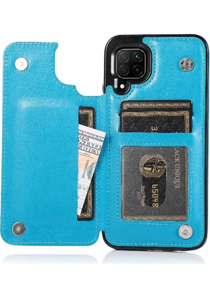 Huawei P40 Lite Desen Çiçek Kabartmalı Için Kart Tutucu Kılıf ile Cüzdan (Yurt Dışından)