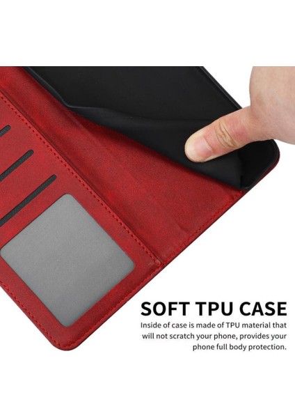 IPhone 14 Için Flip Case Artı Kickstand ile Saf Renk Pu Deri (Yurt Dışından)