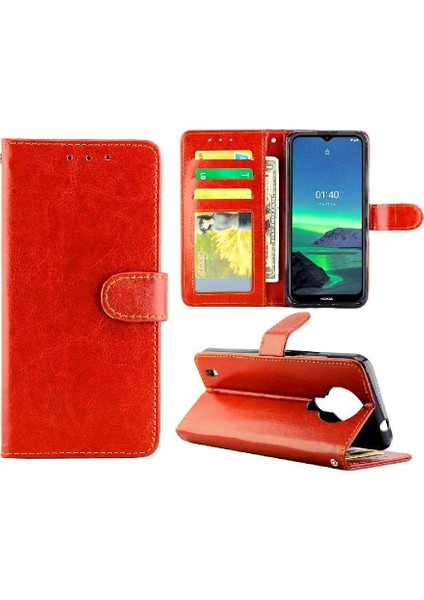 YH Market Nokia 1.4 Kickstand Manyetik Kapatma Pu Deri Kart Tutucu Için Flip Case (Yurt Dışından)