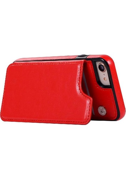 Cüzdan Kılıf IPhone 7/8/kickstand Kickstand Kart Yuvaları Pu Deri Kart ile (Yurt Dışından) fırsatları