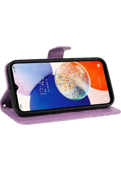 Samsung Galaxy M15 Için Flip CASE/F15 Ayrılabilir El Kayışı Kabartmalı Yüksek (Yurt Dışından)