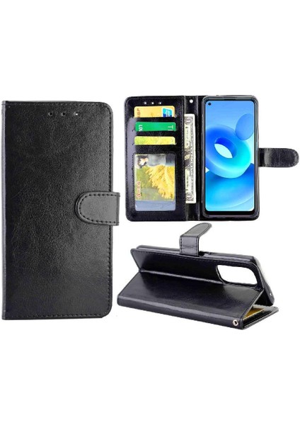 YH Market Oppo A95 5g Kart Tutucu Için Flip Case Kickstand Darbeye Manyetik Pu (Yurt Dışından)