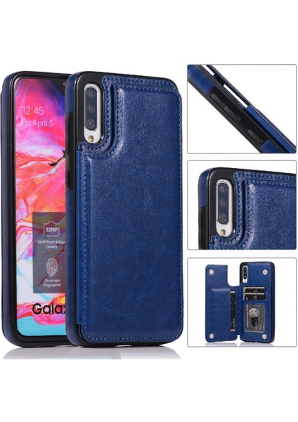 Kart ile Samsung Galaxy A50/A50S Kickstand Pu Deri Için Cüzdan Kılıf (Yurt Dışından)