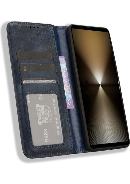 Sony Xperia 1 Ⅵ Manyetik Kapatma Pu Deri Cüzdan Için Kılıf (Yurt Dışından)