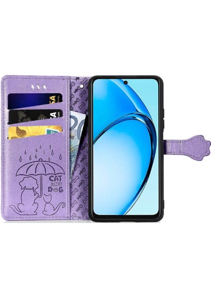 Oppo A60 4g Flip Kapak Için Flip Case Kısa Kayış Deri Kılıf Karikatür (Yurt Dışından) modelleri