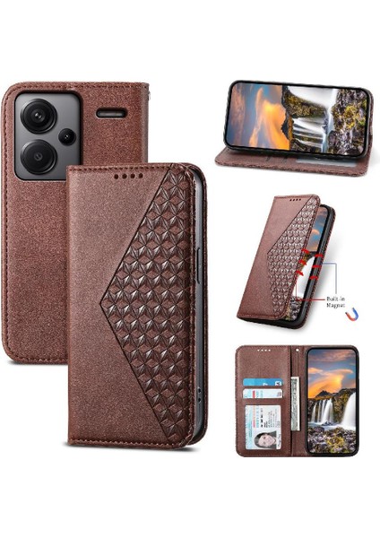 Xiaomi Redmi Not Için Flip Case 13 Pro Artı 5g Standı El Kayışı Cüzdan Kullanımı (Yurt Dışından)