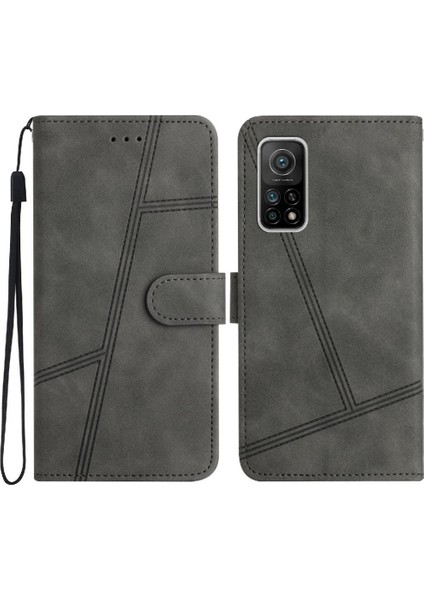 Xiaomi 10T Için Flip CASE/10T Pro Tam Koruma Bilek Kayışı Kart Yuvaları Pu (Yurt Dışından)