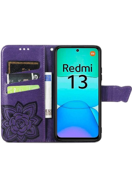 YH Market Xiaomi Redmi Için Flip Case 13 4g Kapak Çevirin Zarif Desen Darbeye (Yurt Dışından)