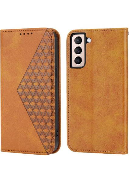 Samsung Galaxy S21 Artı El Kayışı Günlük Kullanım Standı Eşkenar Dörtgen Için Flip Case (Yurt Dışından)