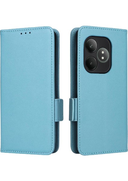 Realme Gt 6t Manyetik Pu Deri Kart Yuvaları Tutucu Cüzdan Için Flip Case (Yurt Dışından)