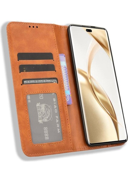 Onur Için Kılıf 200 Pro 5g Manyetik Kapatma Pu Deri Cüzdan (Yurt Dışından) modelleri