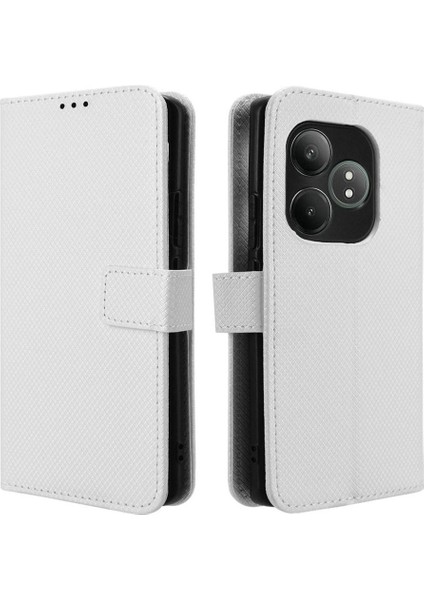 Realme Gt 6 Kickstand Kapak Kart Tutucu Manyetik Cüzdan Için Kılıf (Yurt Dışından)