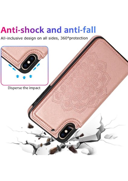 IPhone X/xs Için Kart Tutucu Kılıf ile Cüzdan Pu Deri Çevirme Darbeye (Yurt Dışından)
