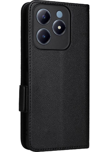 Realme C63 4g Için Flip Case Pu Deri Cüzdan Manyetik Yan Toka Kartı (Yurt Dışından)