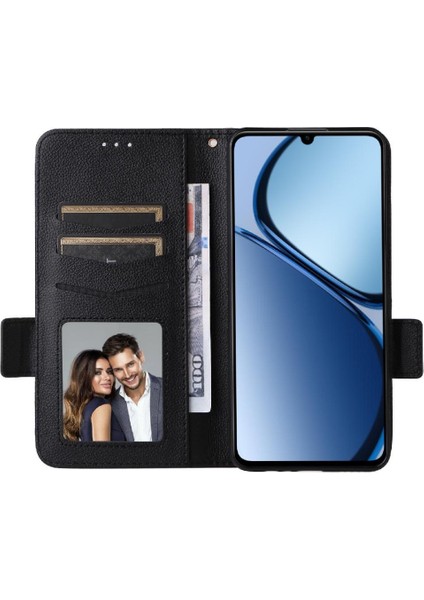 Realme C63 4g Için Flip Case Pu Deri Cüzdan Manyetik Yan Toka Kartı (Yurt Dışından)