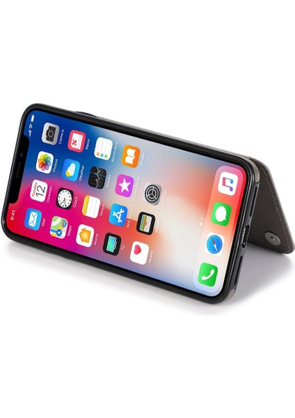 IPhone Xr Desen Çiçek Çift Düğmeler Için Kart Tutucu Kılıf ile Cüzdan (Yurt Dışından) fırsatları