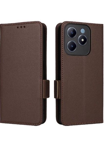 Realme C61 4g Pu Deri Manyetik Kart Yuvaları Tutucu Cüzdan Için Flip Case (Yurt Dışından)