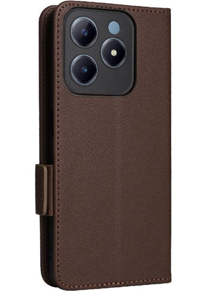 Realme C61 4g Pu Deri Manyetik Kart Yuvaları Tutucu Cüzdan Için Flip Case (Yurt Dışından) fiyatları