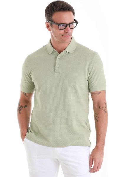 Yeşil Regular Fit Düz Merserize Polo Yaka 100% Pamuk Tişört fırsatları
