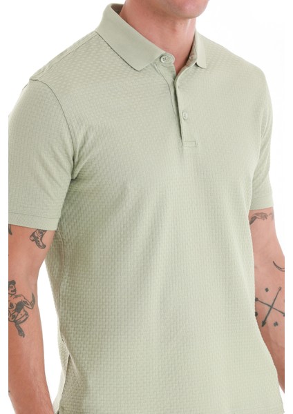Yeşil Regular Fit Düz Merserize Polo Yaka 100% Pamuk Tişört indirimleri