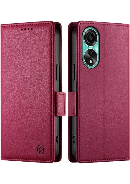 Oppo A78 4g Günlük Kullanım Için Flip Case Kartvizit Yuvaları Cüzdan Flip (Yurt Dışından)