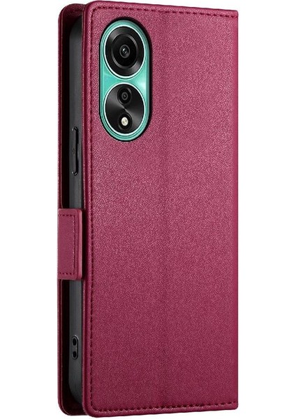 Oppo A78 4g Günlük Kullanım Için Flip Case Kartvizit Yuvaları Cüzdan Flip (Yurt Dışından)