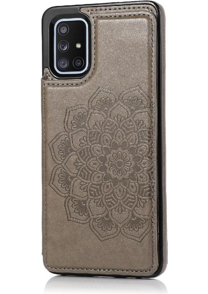 Samsung Galaxy A51 4g Kabartmalı Mandala Pu Için Kart Tutucu Kılıf ile Cüzdan (Yurt Dışından)