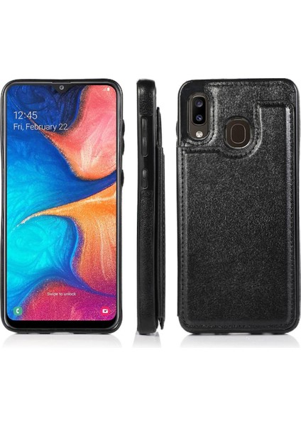 Cüzdan Kılıf Samsung Galaxy A20/A30/M10S Pu ile Çift Manyetik Toka (Yurt Dışından)