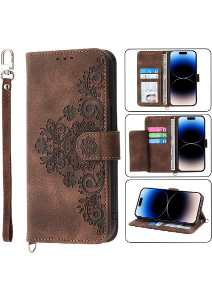 Huawei Mate 60 Pro Için Flip Case Kabartmalı Darbeye Çoklu Kredi Kartı (Yurt Dışından)