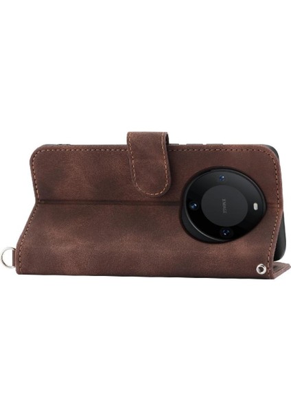 Huawei Mate 60 Pro Için Flip Case Kabartmalı Darbeye Çoklu Kredi Kartı (Yurt Dışından)