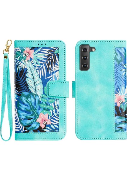 Samsung Galaxy S21 Kickstand Pu Deri Anti Scratch Için Cüzdan Kılıf (Yurt Dışından)