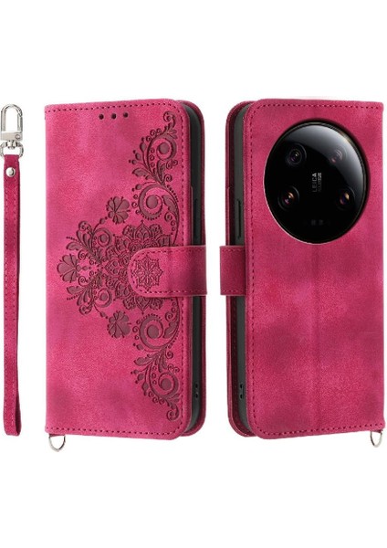 Xiaomi 13 Için Flip Case Ultra Darbeye Bileklik Kabartmalı Çoklu Kart (Yurt Dışından)