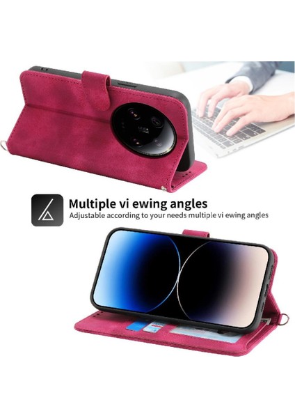 Xiaomi 13 Için Flip Case Ultra Darbeye Bileklik Kabartmalı Çoklu Kart (Yurt Dışından)