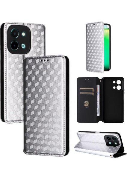 Vivo Y28 4g 3D Desen Kart Yuvaları Tutucu Manyetik Kapatma Için Flip Case (Yurt Dışından)
